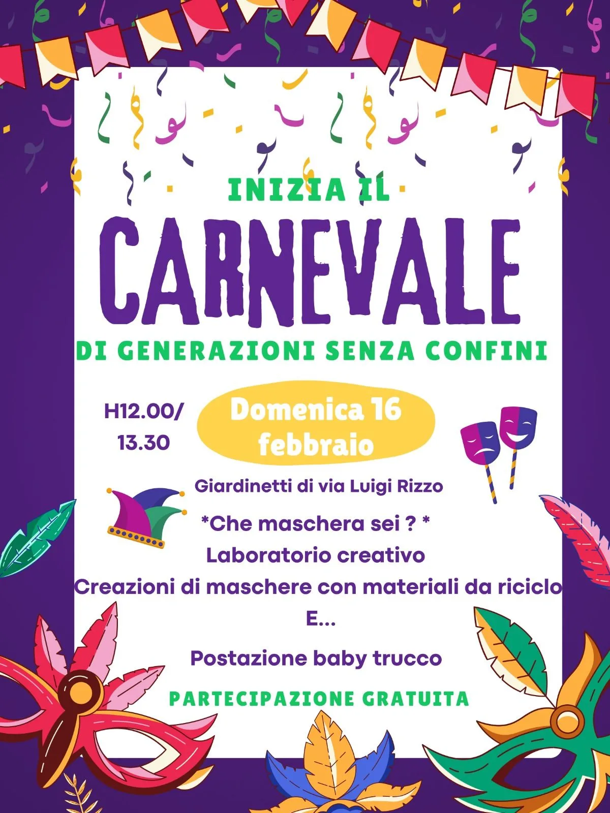 Locandina o foto dell’evento: Inizia il Carnevale