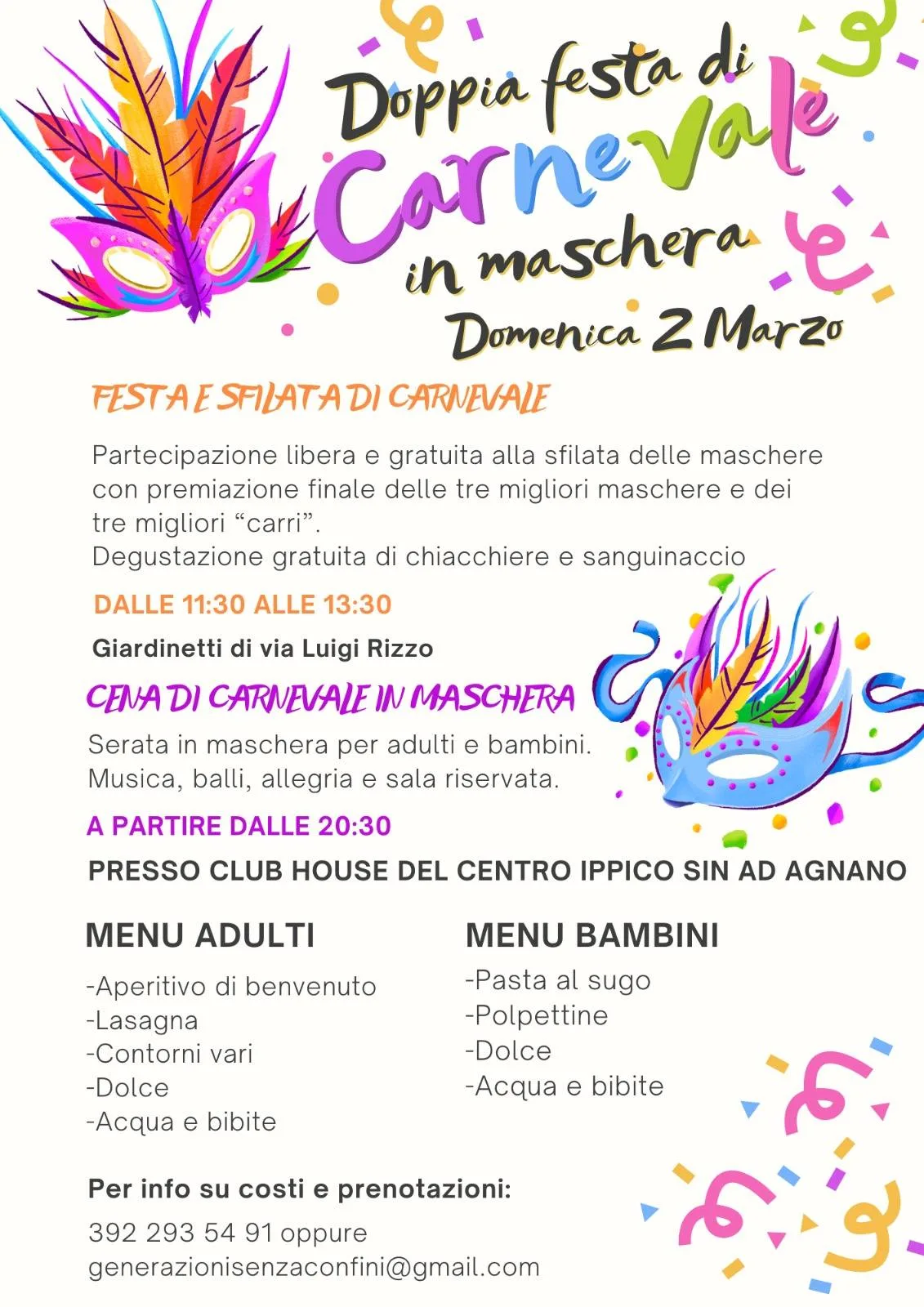 Locandina o foto dell’evento: Doppia festa di Carnevale
